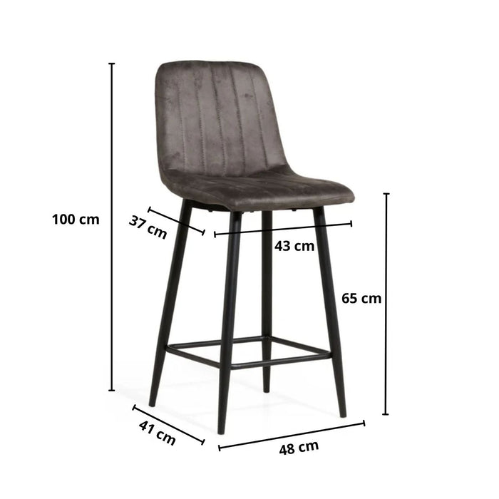 Barkruk Jax – Microleder Antraciet