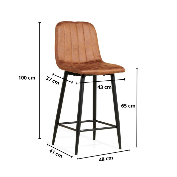 Barkruk Jax – Microleder Cognac