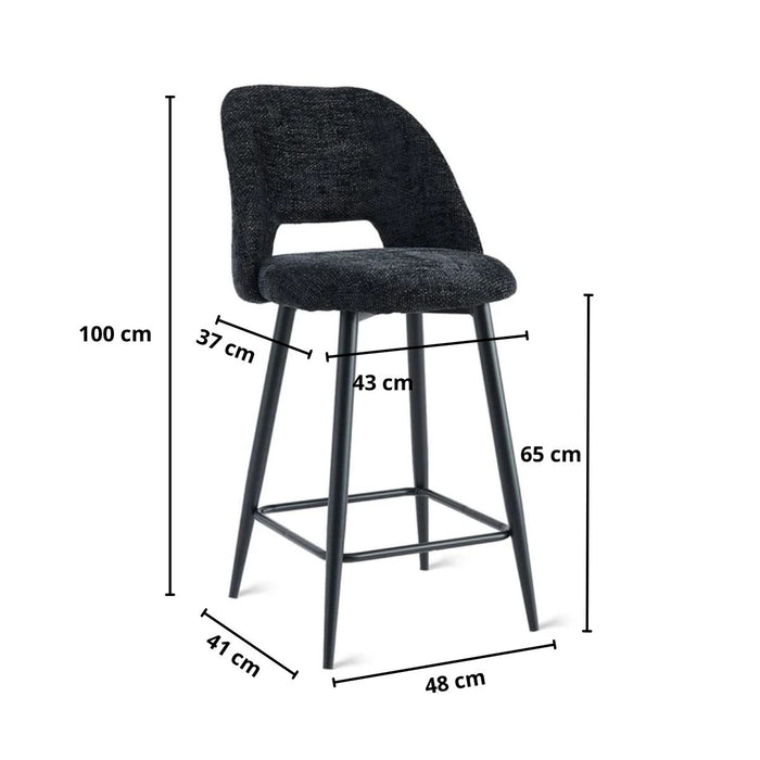 Barkruk Monta – Stof Antraciet