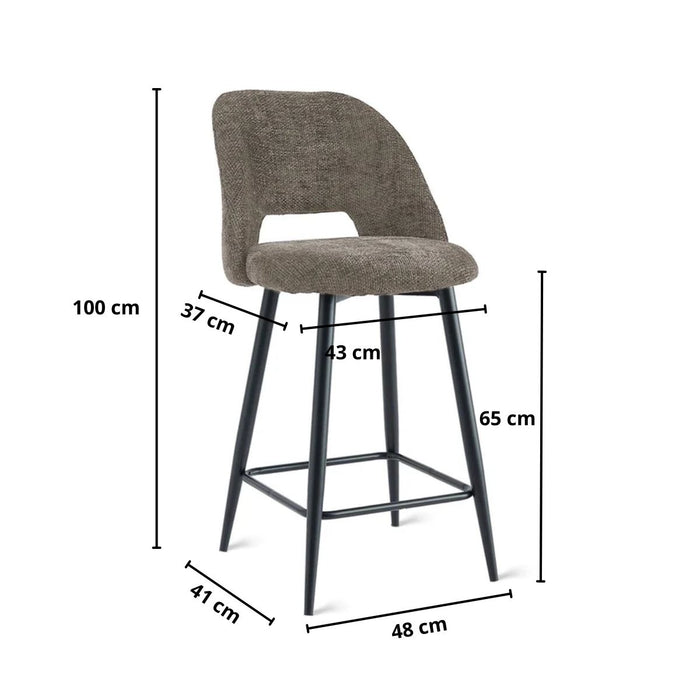 Barkruk Monta – Stof Bruin