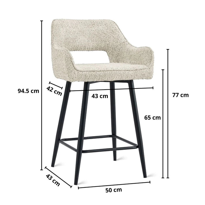 Barkruk Ray – Stof Beige