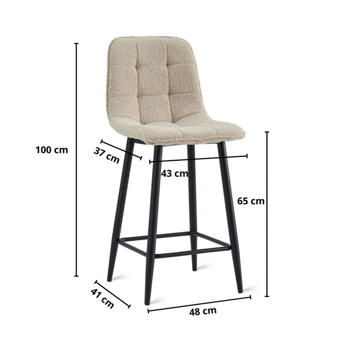 Barkruk Yerevan – Bouclé Taupe