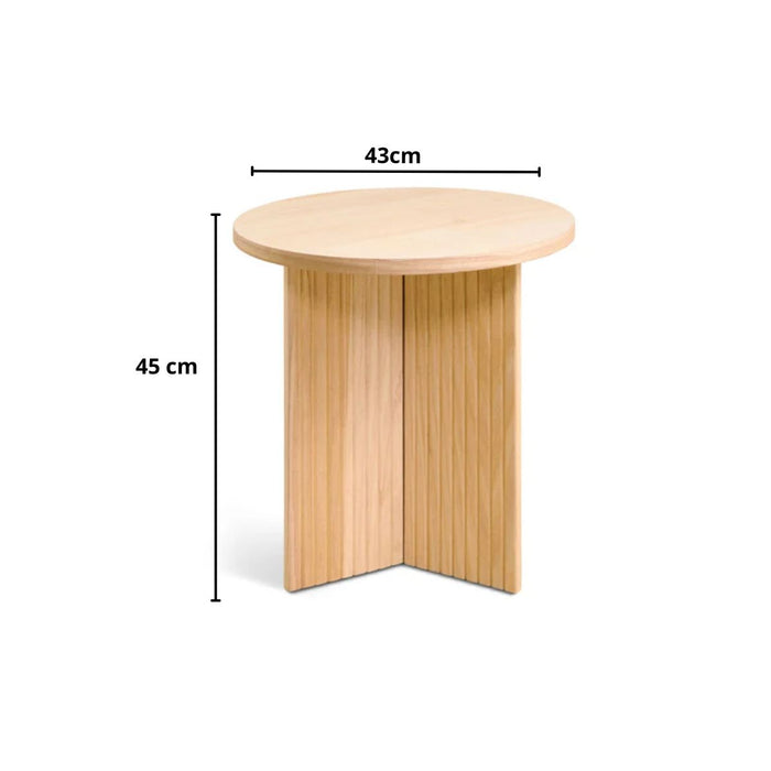 Bijzettafel Kim | Naturel Ø43cm
