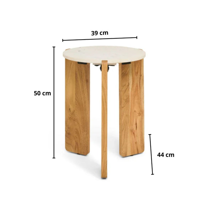 Bijzettafel Lila | Lichtbruin Ø39cm