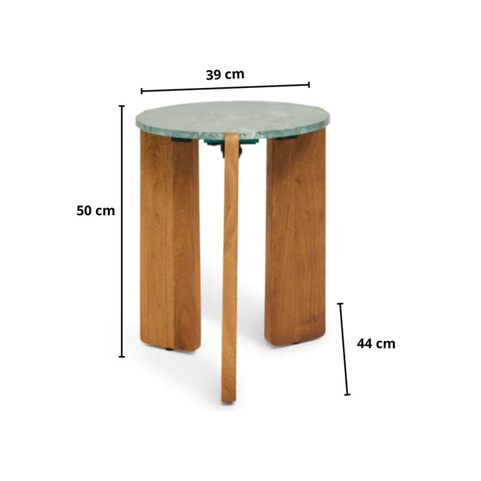 Bijzettafel Lila | Walnoot Ø39cm