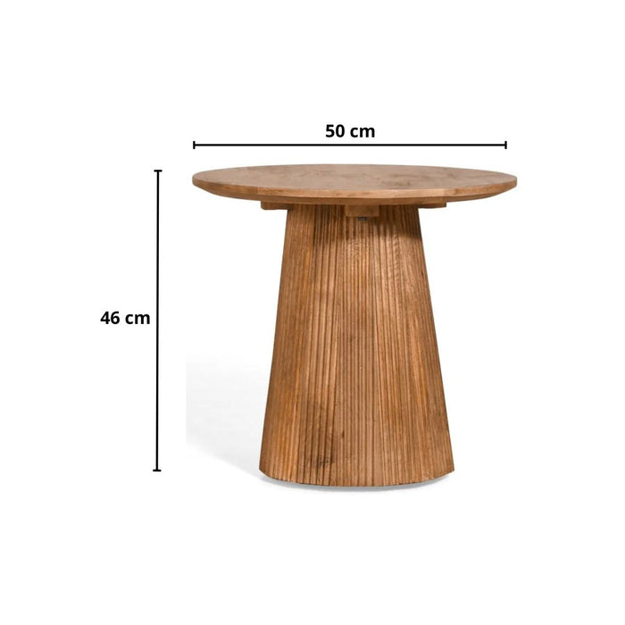 Bijzettafel Mokka | Lichtbruin Ø50cm
