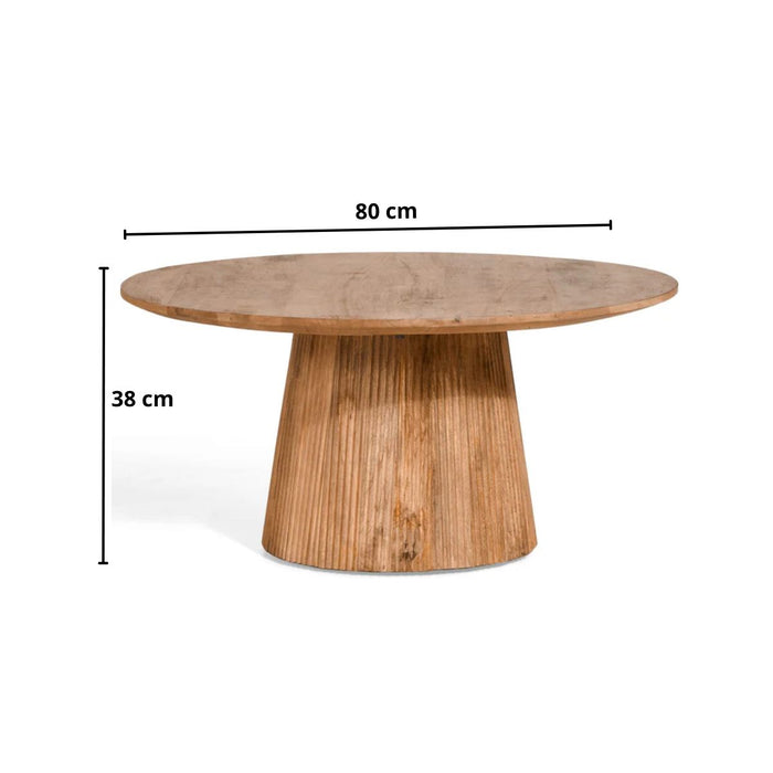 Bijzettafel Mokka | Lichtbruin Ø80cm