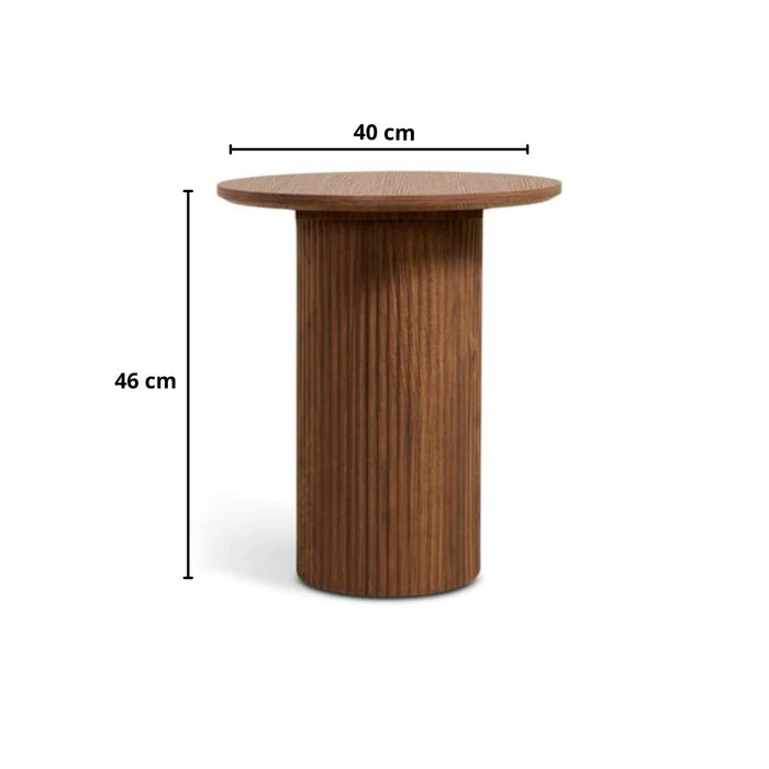 Bijzettafel Nora | Walnoot Ø40cm