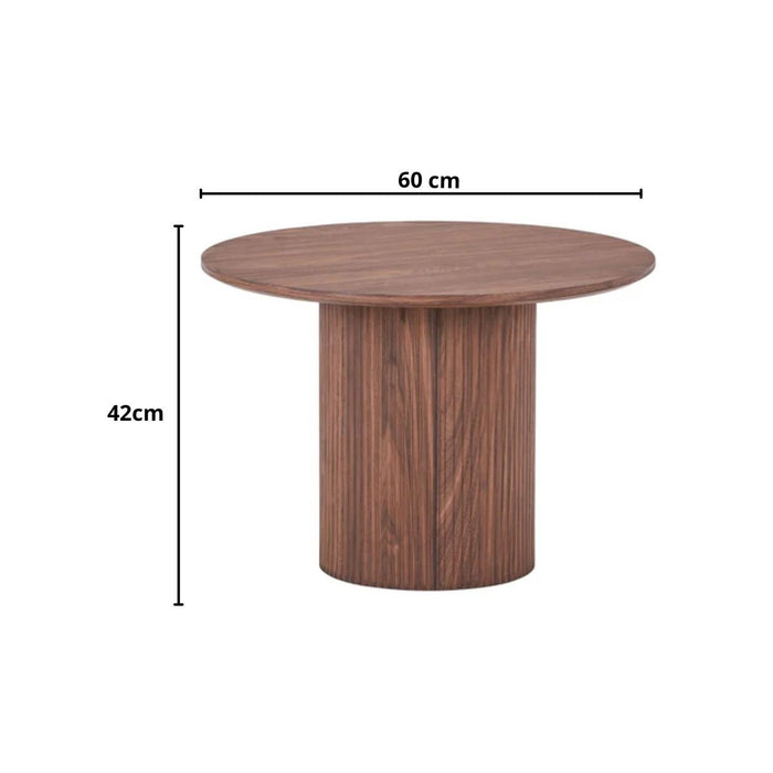 Bijzettafel Nora | Walnoot Ø60cm