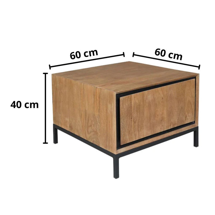 Bijzettafel RichWood | Naturel 60cm