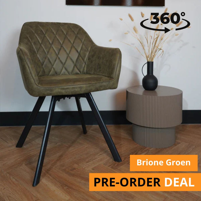 Eetkamerstoel Brione - Microvezel Groen