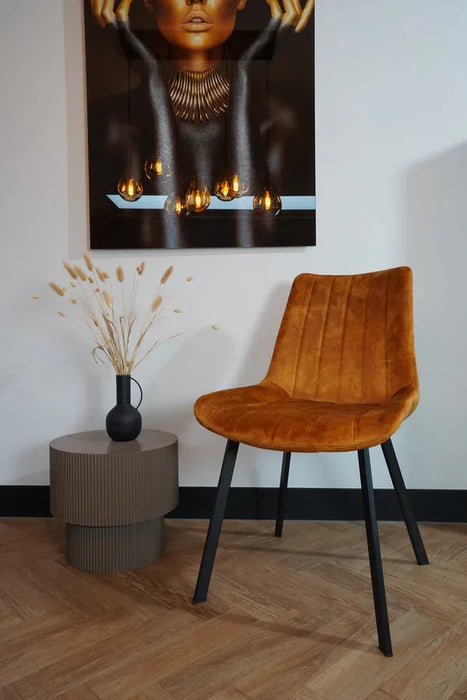 Eetkamerstoel Riva - Velvet Gold