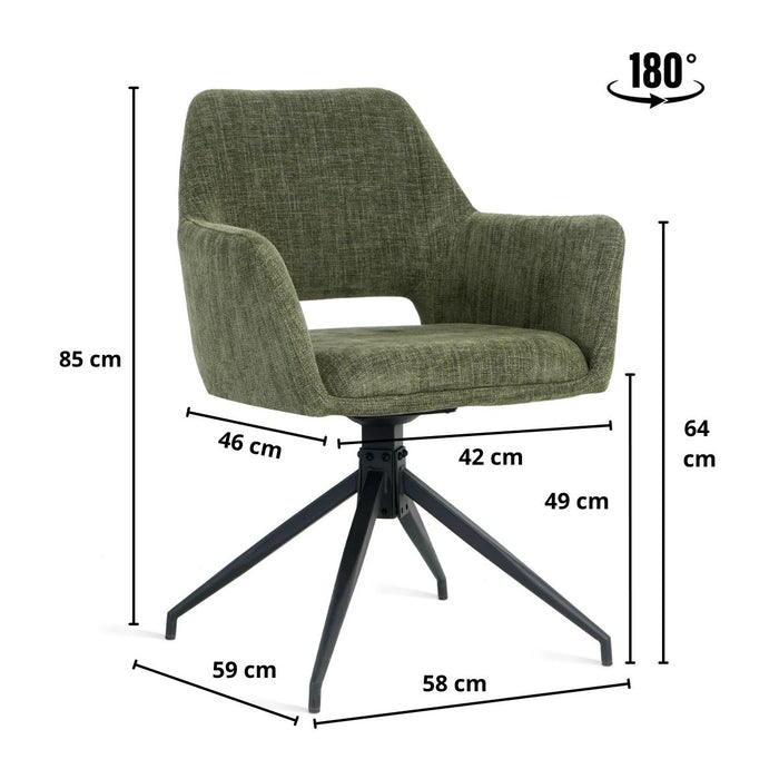 Eetkamerstoel Tess – Stof Groen