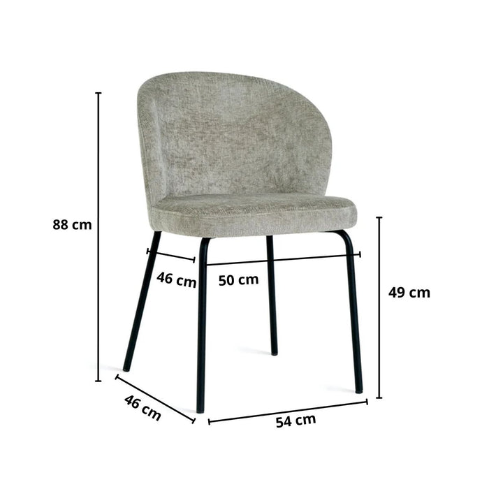 Eetkamerstoel Lio – Stof Naturel