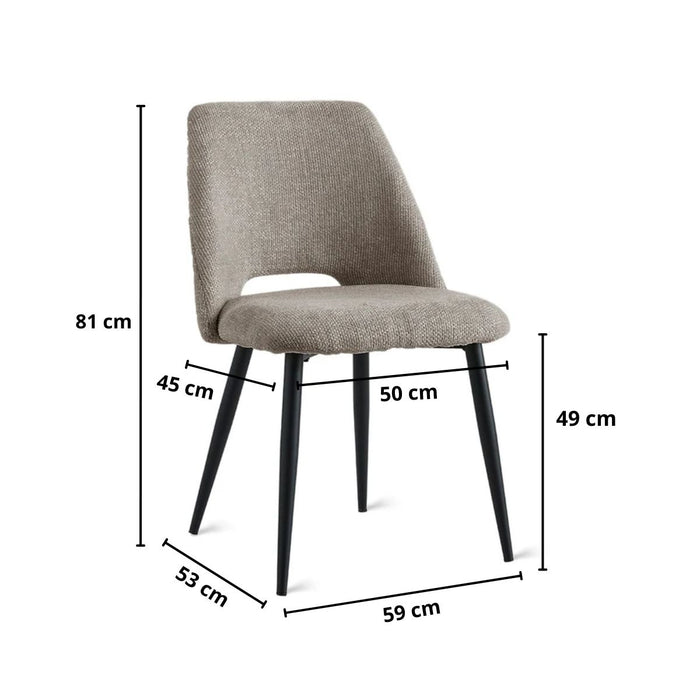 Eetkamerstoel Monta – Stof Taupe