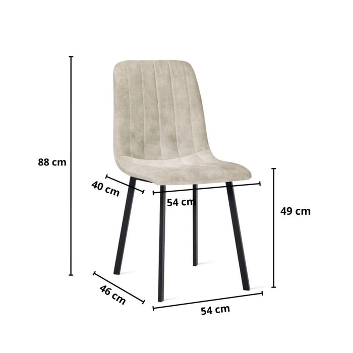 Eetkamerstoel Minsk – Velvet Taupe