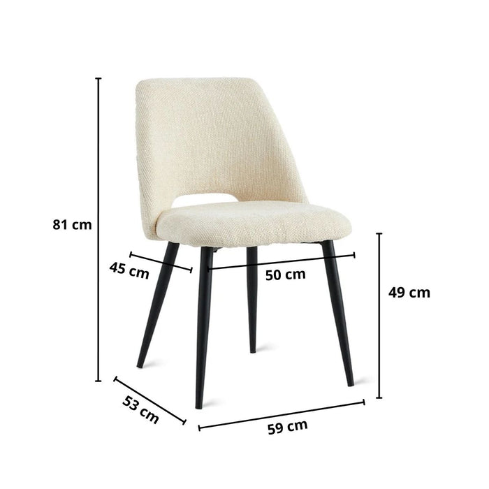 Eetkamerstoel Monta – Stof Beige