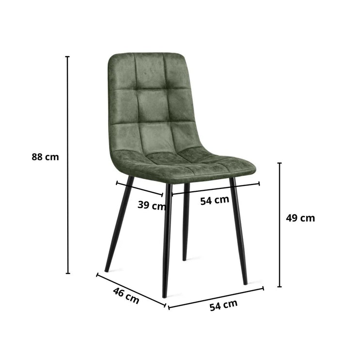 Eetkamerstoel Yerevan – Microleder Groen