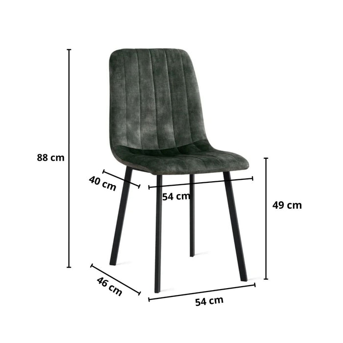 Eetkamerstoel Minsk – Velvet Groen