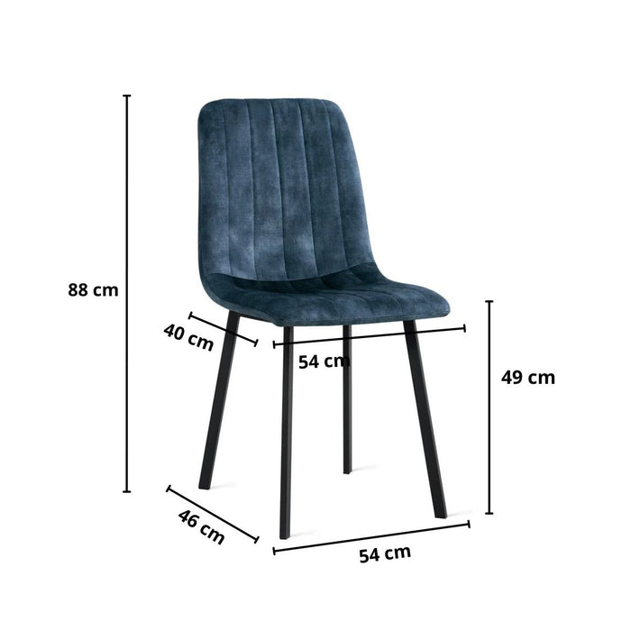 Eetkamerstoel Minsk – Velvet Petrol