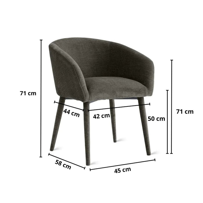 Eetkamerstoel Nova – Stof Bruin