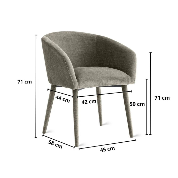 Eetkamerstoel Nova – Stof Taupe