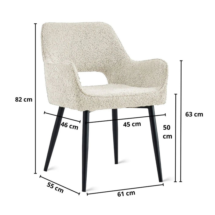 Eetkamerstoel Ray – Stof Beige