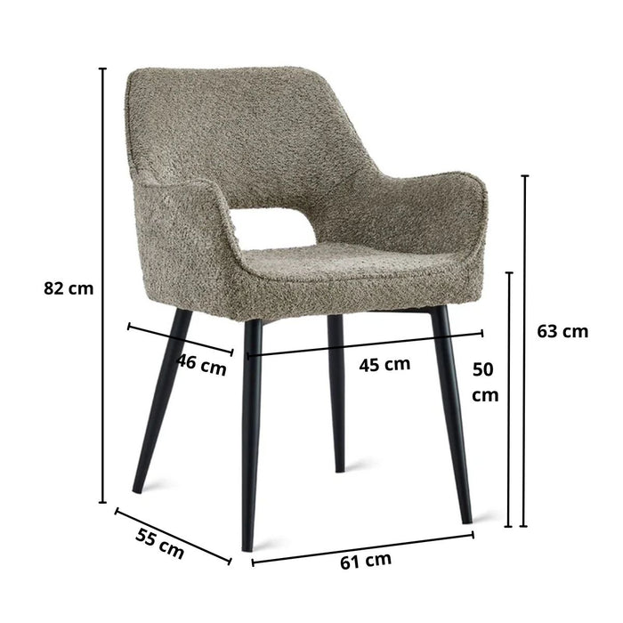 Eetkamerstoel Ray – Stof Taupe