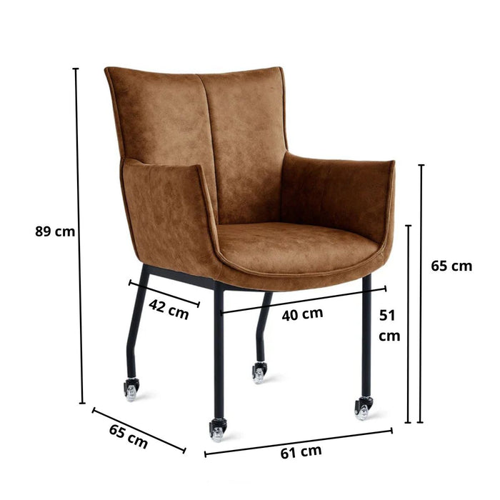 Eetkamerstoel Thomas – Microleder Cognac
