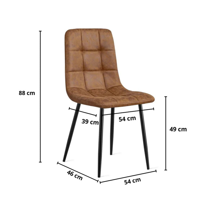 Eetkamerstoel Yerevan – Microleder Cognac