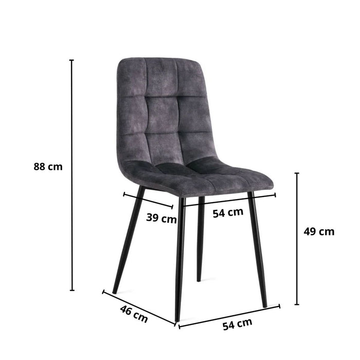 Eetkamerstoel Yerevan – Velvet Antraciet