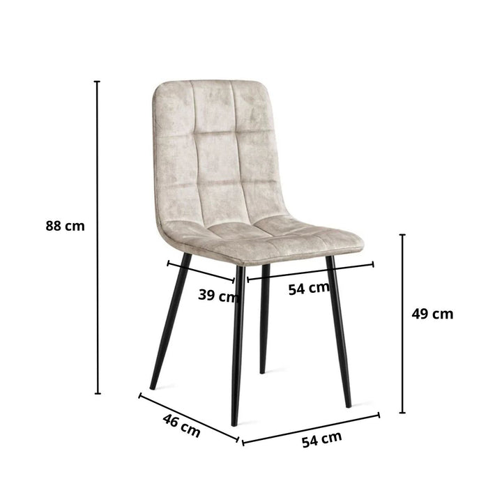 Eetkamerstoel Yerevan – Velvet Taupe