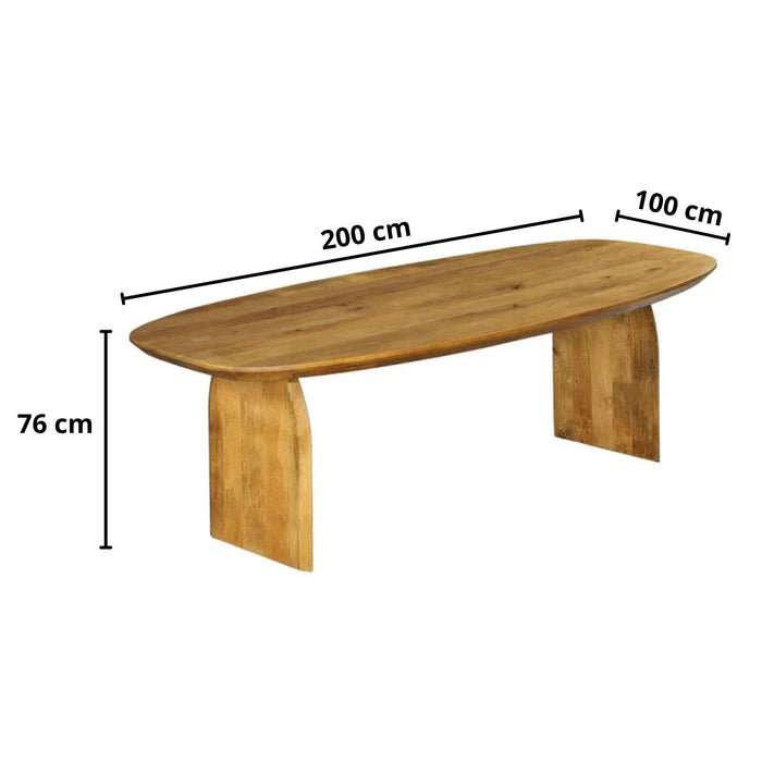 Eetkamertafel Tense Naturel - 200cm | Deens Ovaal