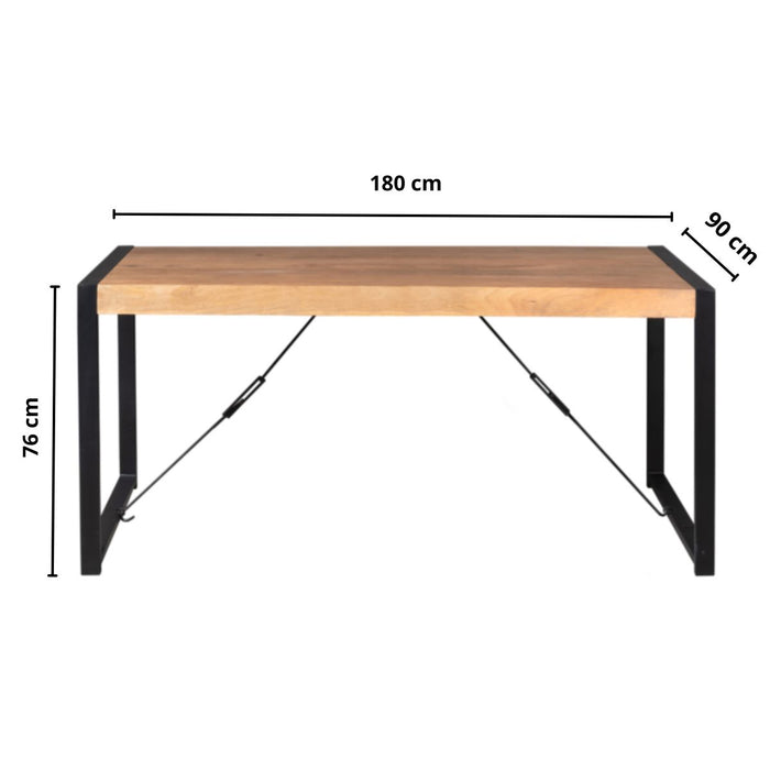 Eettafel Boaz Naturel - 180cm | Recht