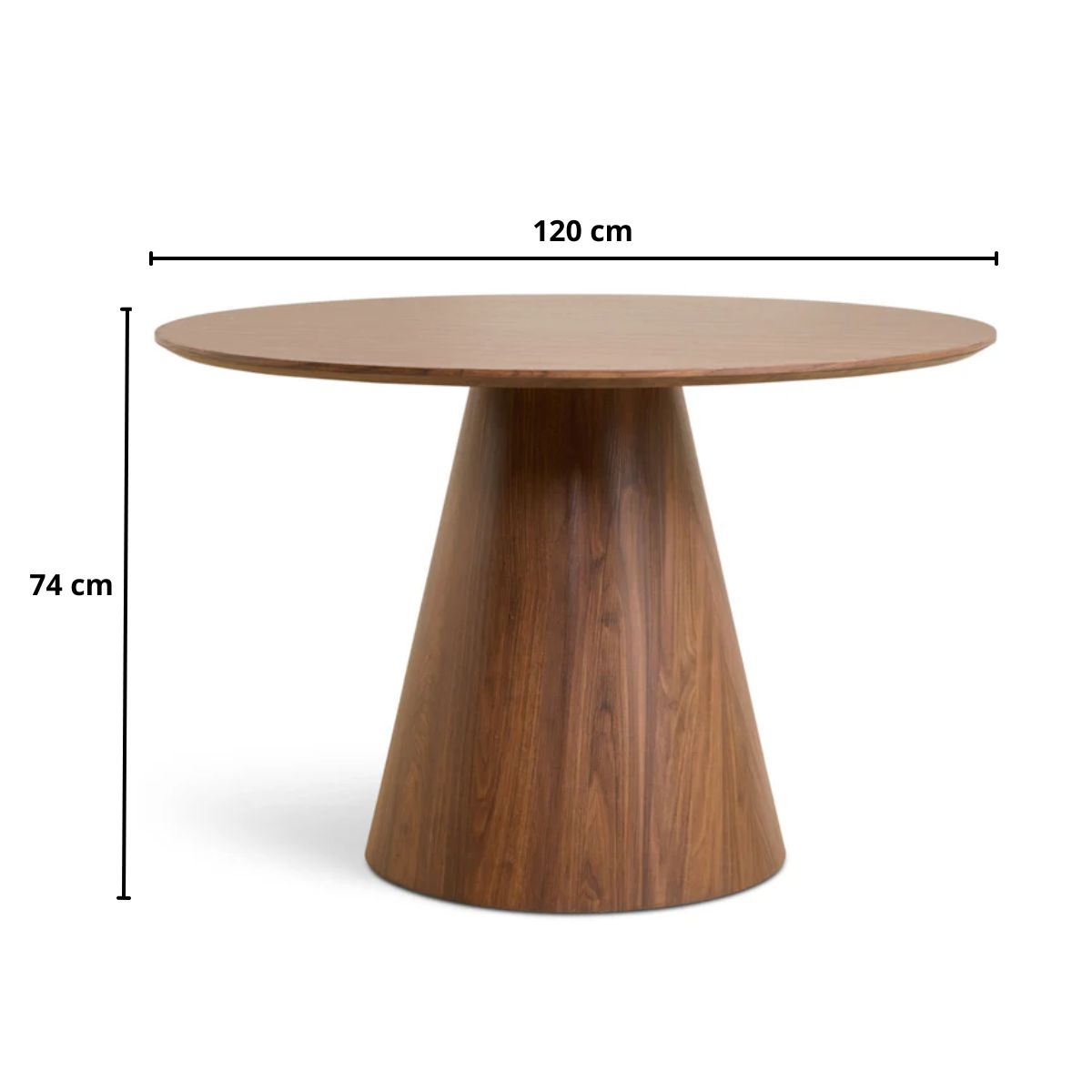 Eettafel Louis Rond | Walnoot