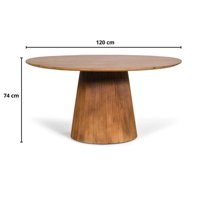 Eettafel Mokka Lichtbruin – Ø120cm | Rond