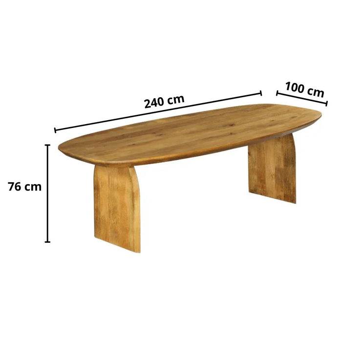 Eettafel Tense Naturel - 240cm | Deens Ovaal