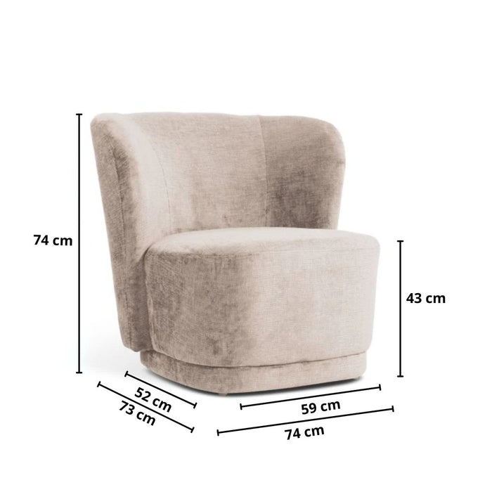 Fauteuil Claire – Velvet Beige