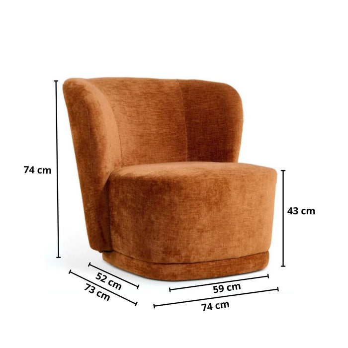 Fauteuil Claire – Velvet Roest