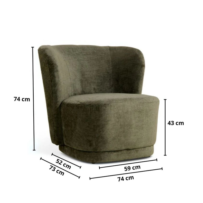 Fauteuil Claire – Velvet Vintage Groen