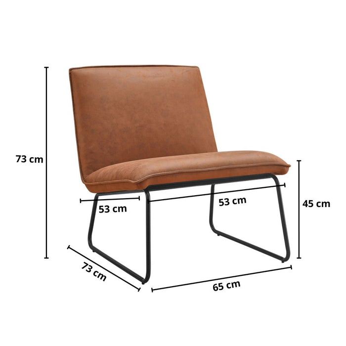 Fauteuil James – Microleder Cognac