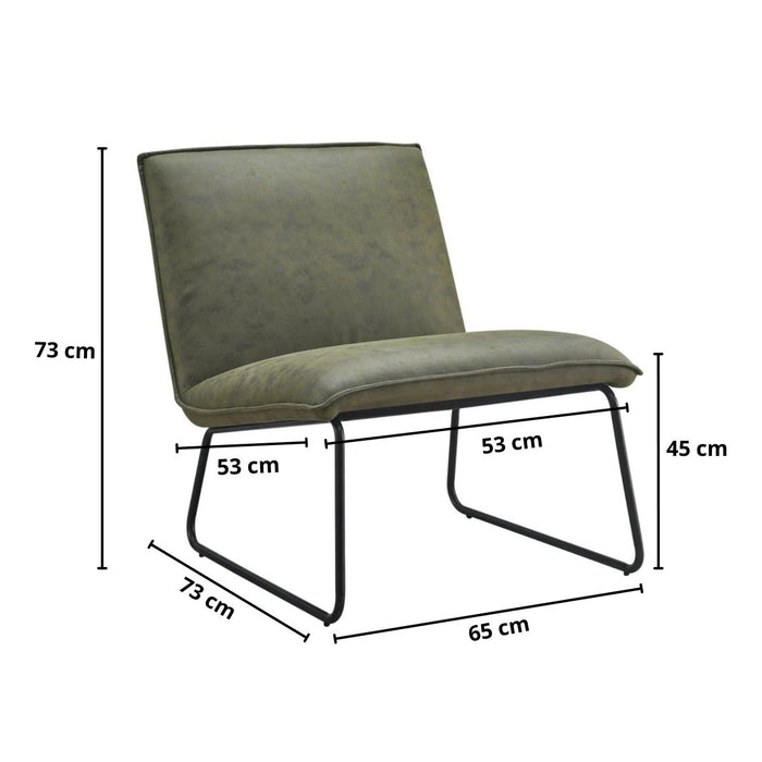 Fauteuil James – Microleder Groen