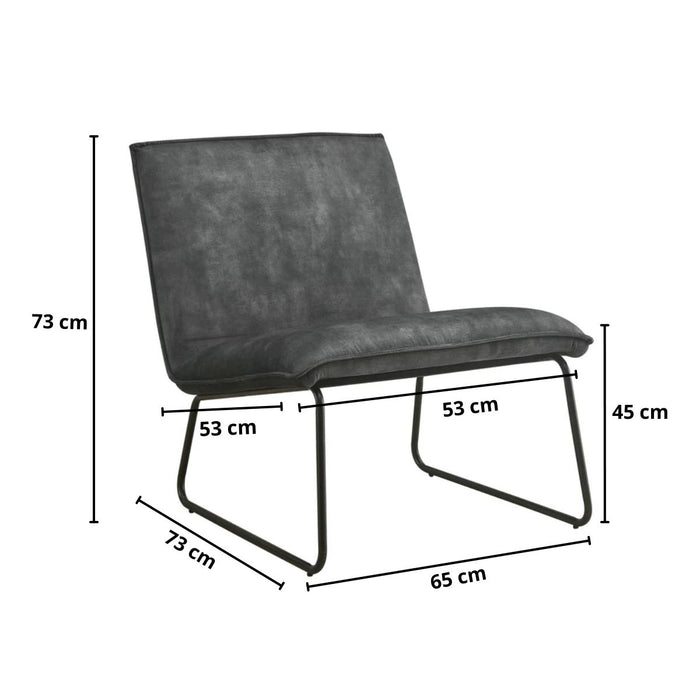 Fauteuil James – Velvet Antraciet