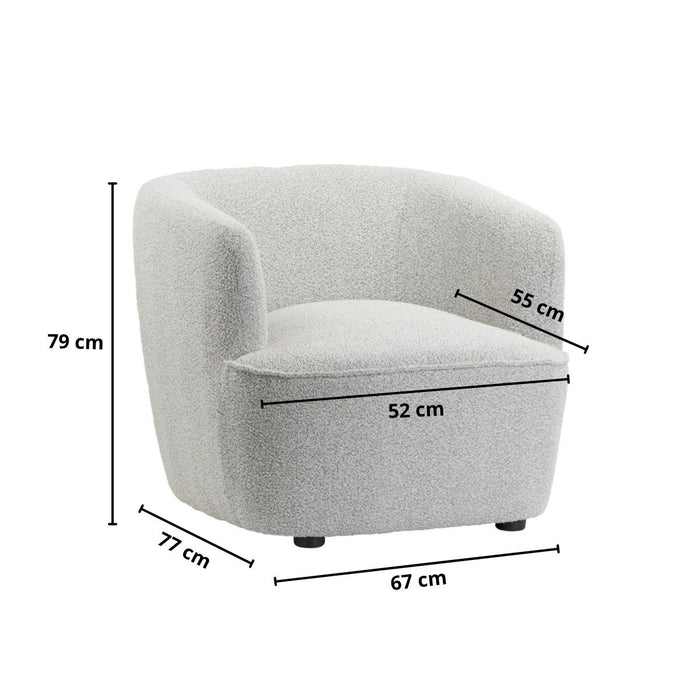 Fauteuil Lola – Bouclé Naturel