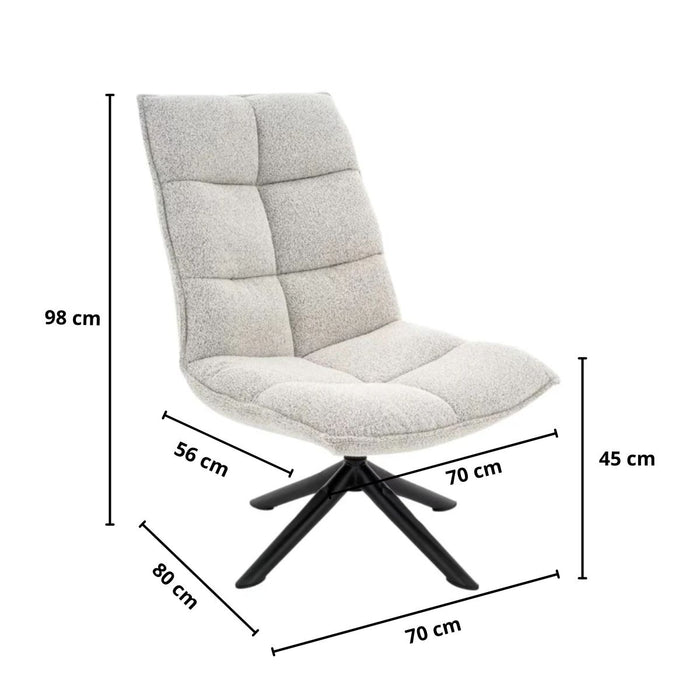 Fauteuil Lucas – Bouclé Beige