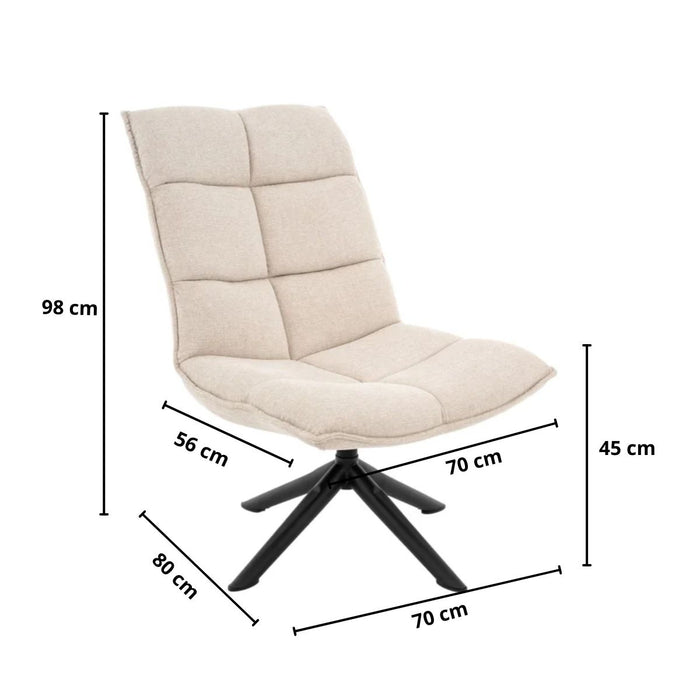 Fauteuil Lucas – Linnen Beige