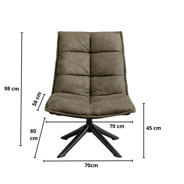 Fauteuil Lucas – Microleder Groen
