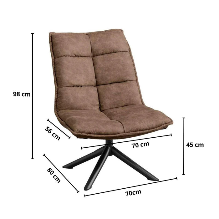 Fauteuil Lucas – Microleder Taupe