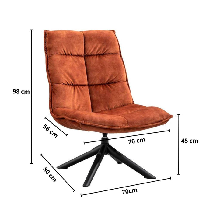 Fauteuil Lucas – Velvet Koper