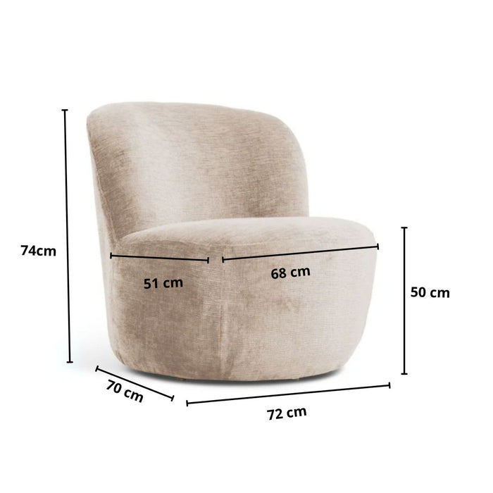Fauteuil Marc – Velvet Beige